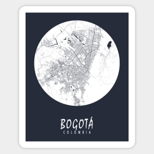 Bogota, Colombia City Map - Full Moon Sticker